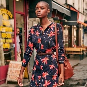 Sézane Vicky blue midi dress